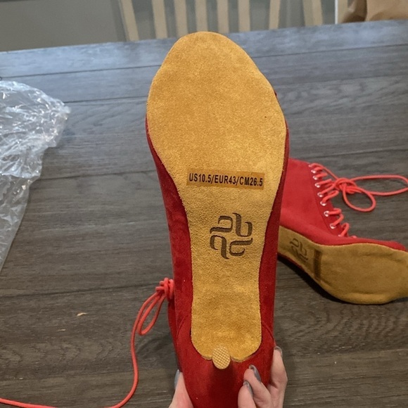 NWT BURJU Sierralynn Lace up Ankle Boots dancing | Size 10.5 - Picture 5 of 9